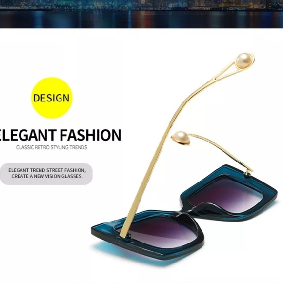 Squares Sunglasses Retro Fashion Designer Gradient Ocultos de Sol - Picture 9 of 14